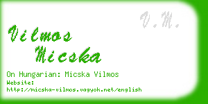 vilmos micska business card